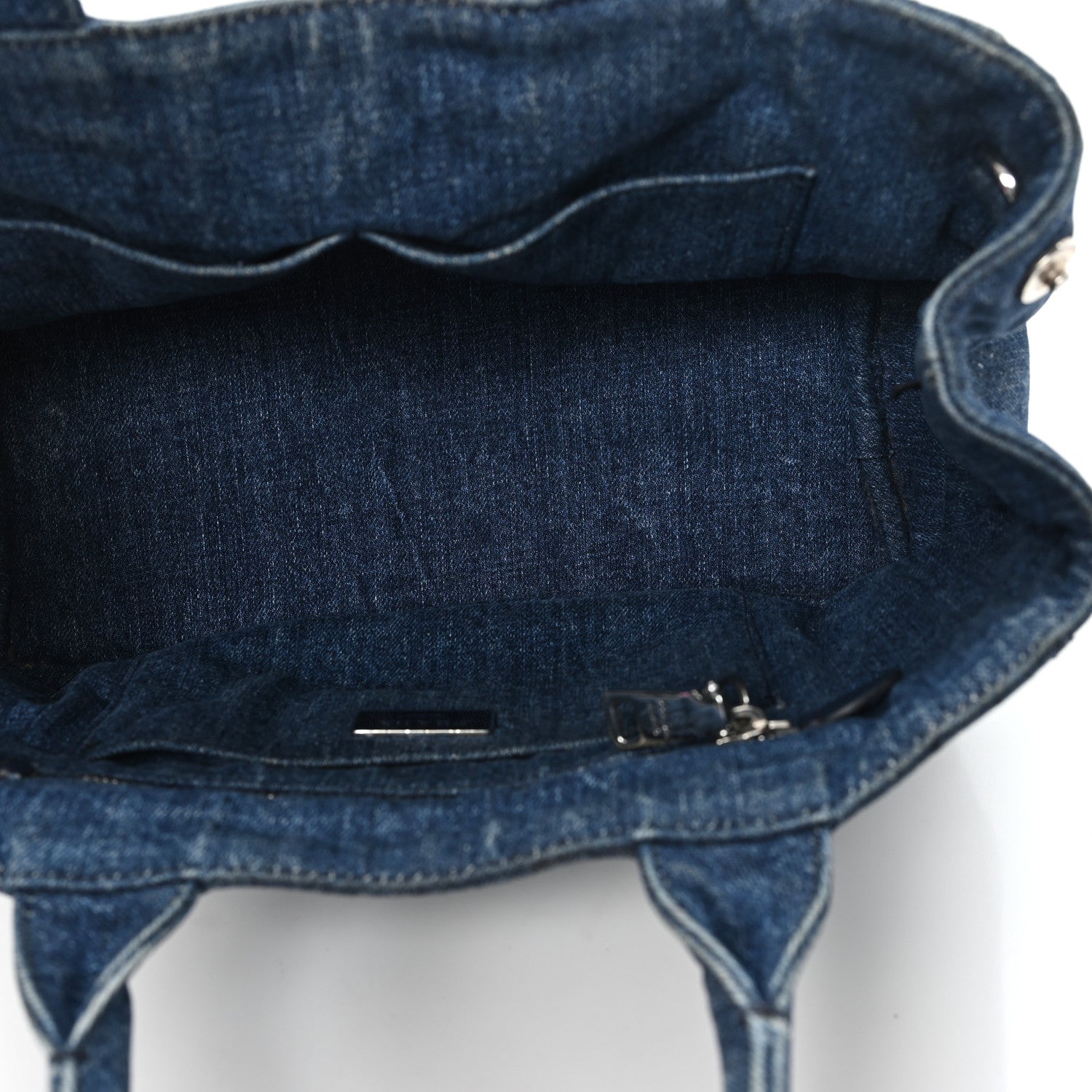Canapa Denim Crystal Studded Tote Blue