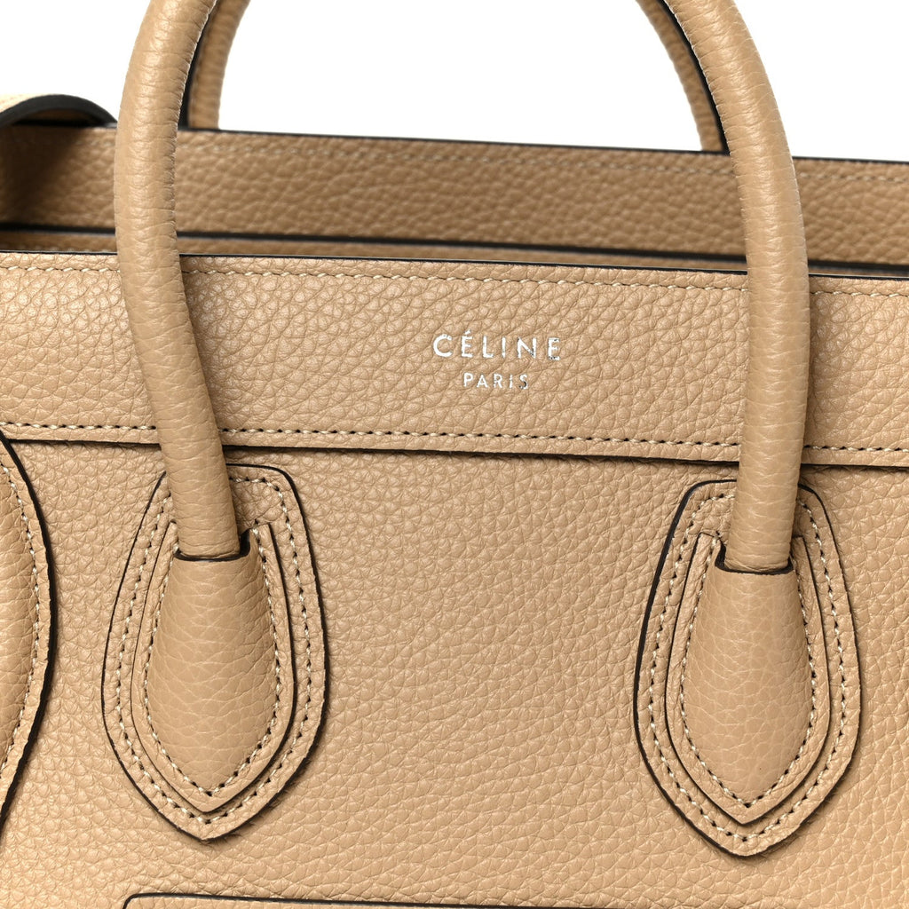 Drummed Calfskin Nano Luggage Dune