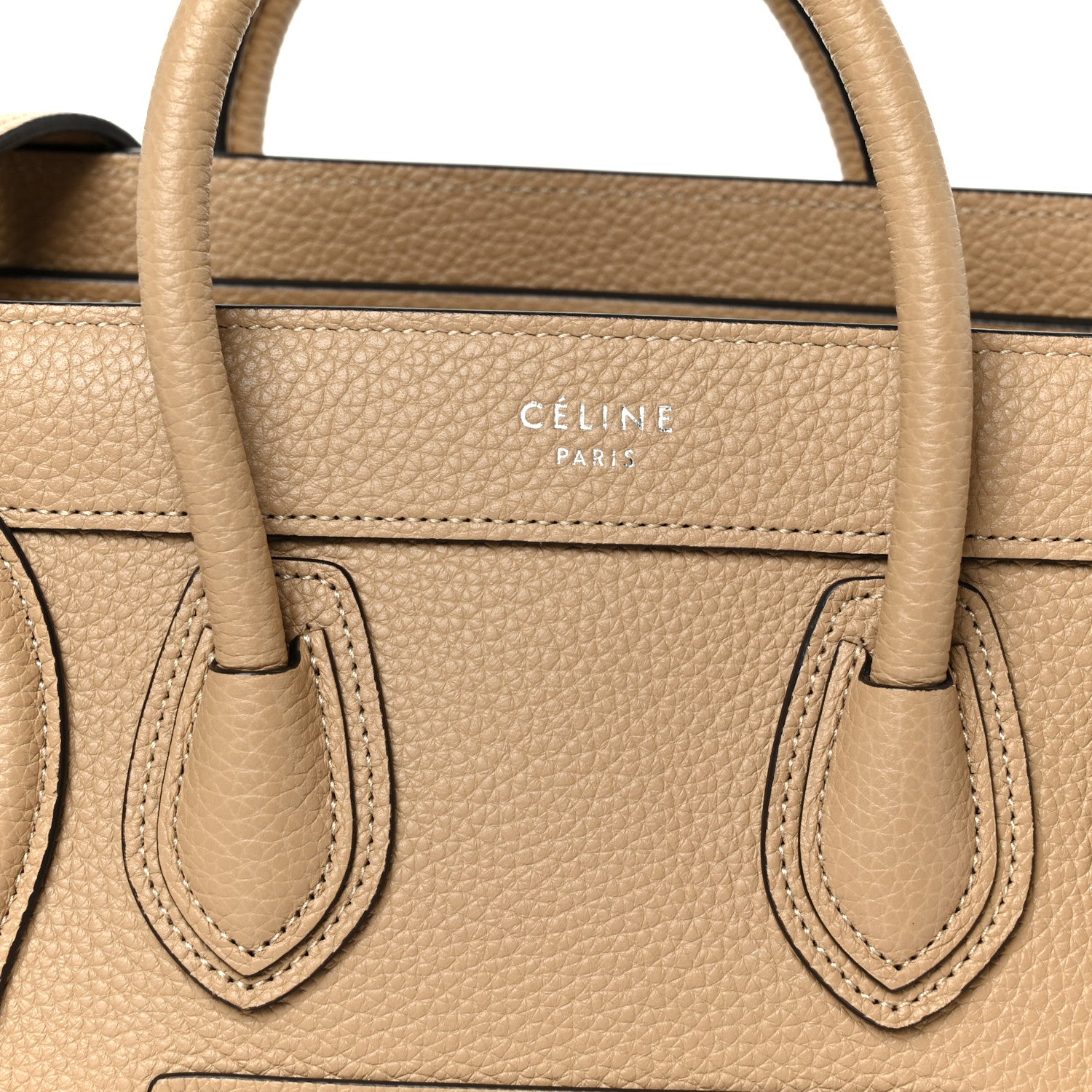 Drummed Calfskin Nano Luggage Dune