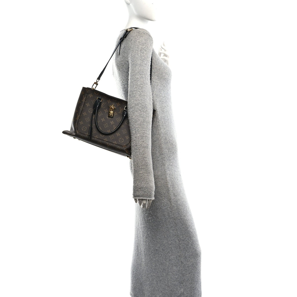 Monogram Flower Tote Black