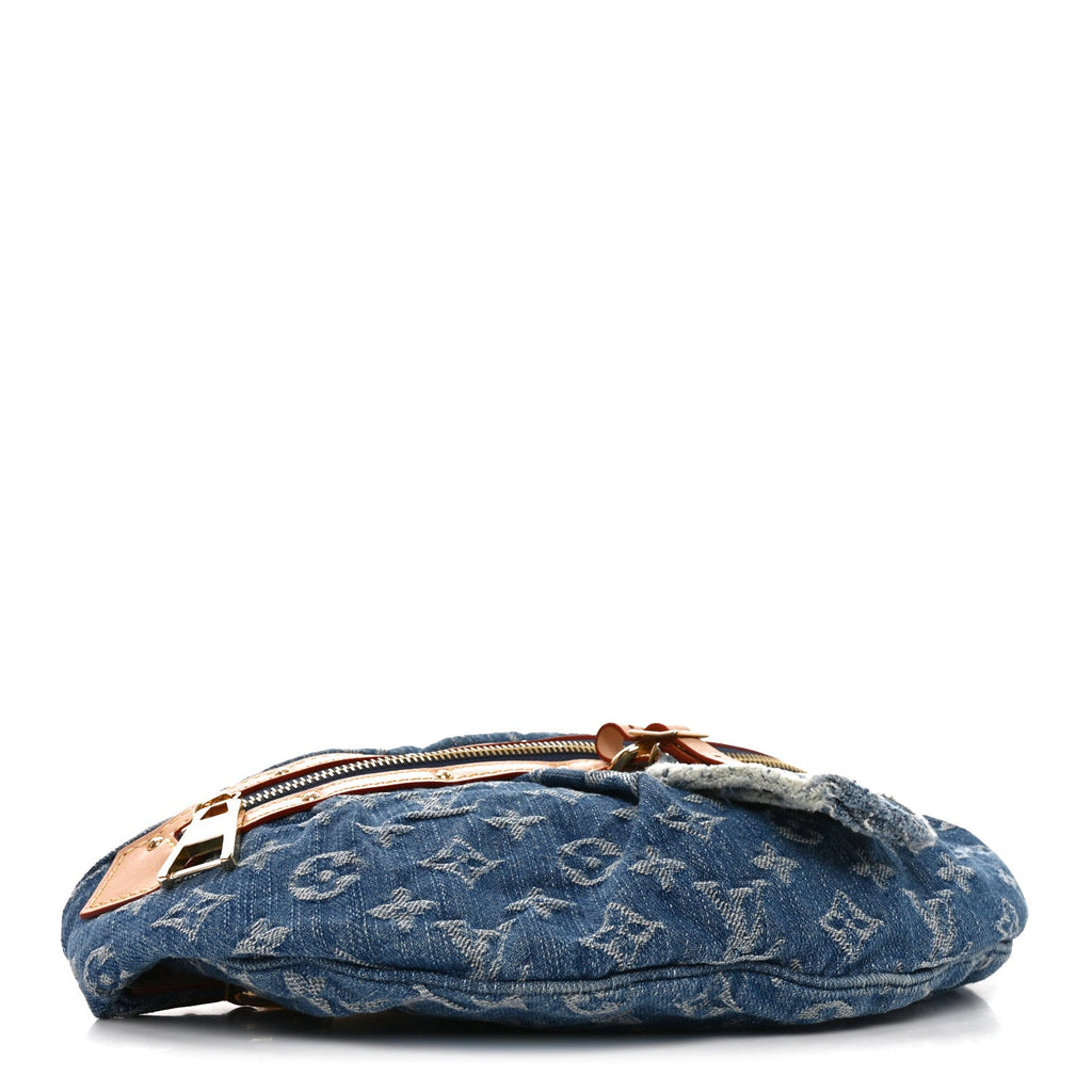 Monogram Denim High Rise Bumbag Blue
