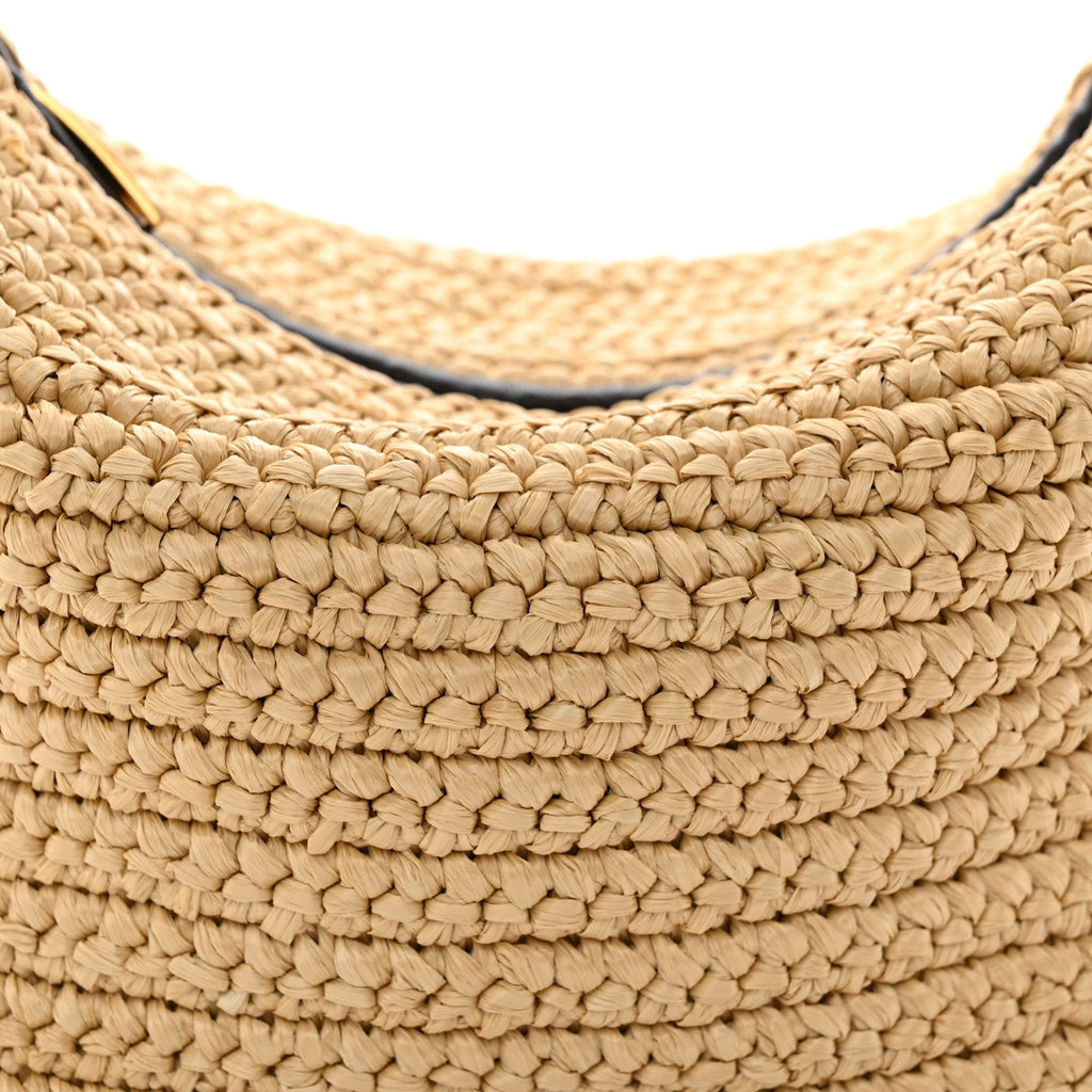 Raffia Woven Nappa Intrecciato Mini Wallace Natural Fondant