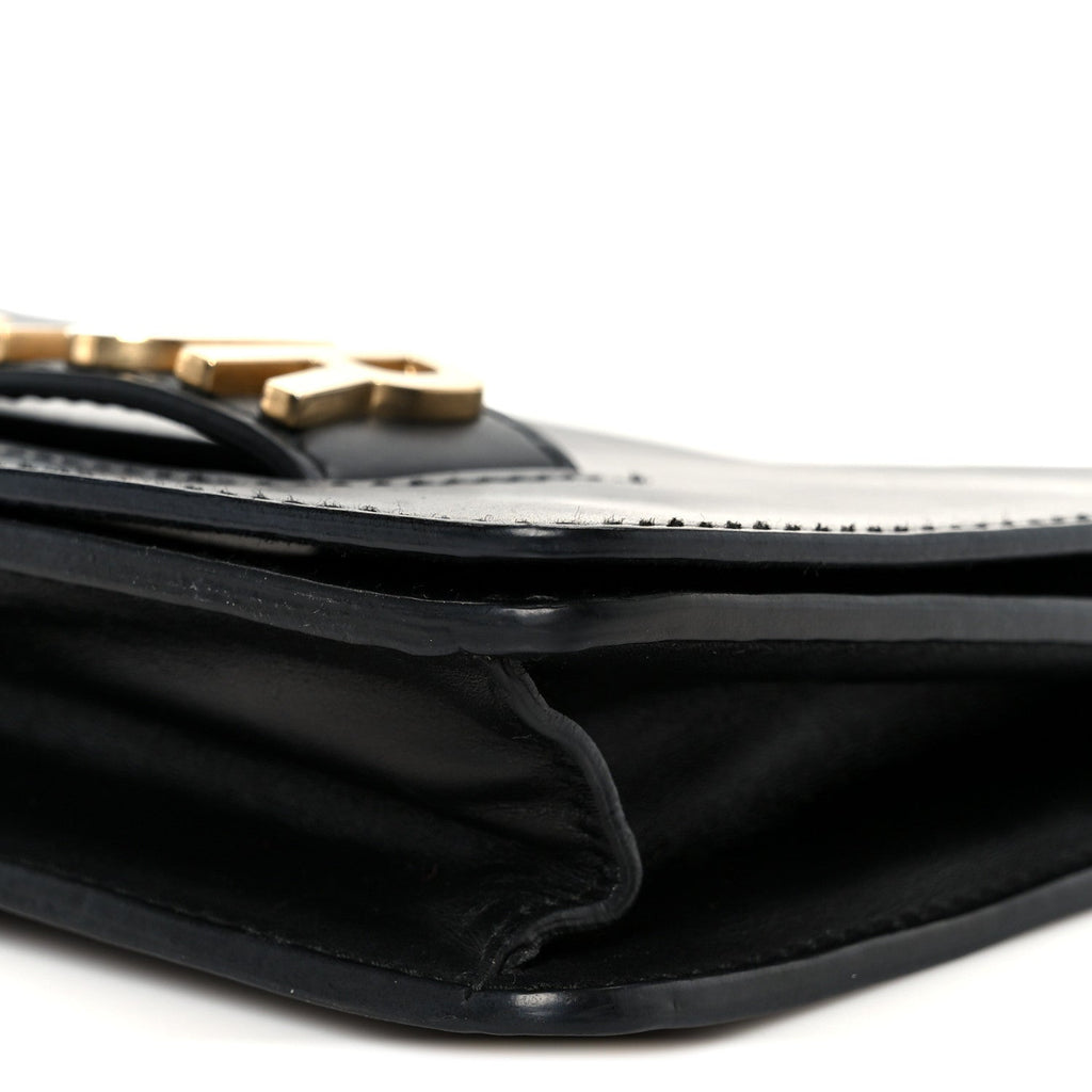 Calfskin J'Adior Chain Flap Bag Black