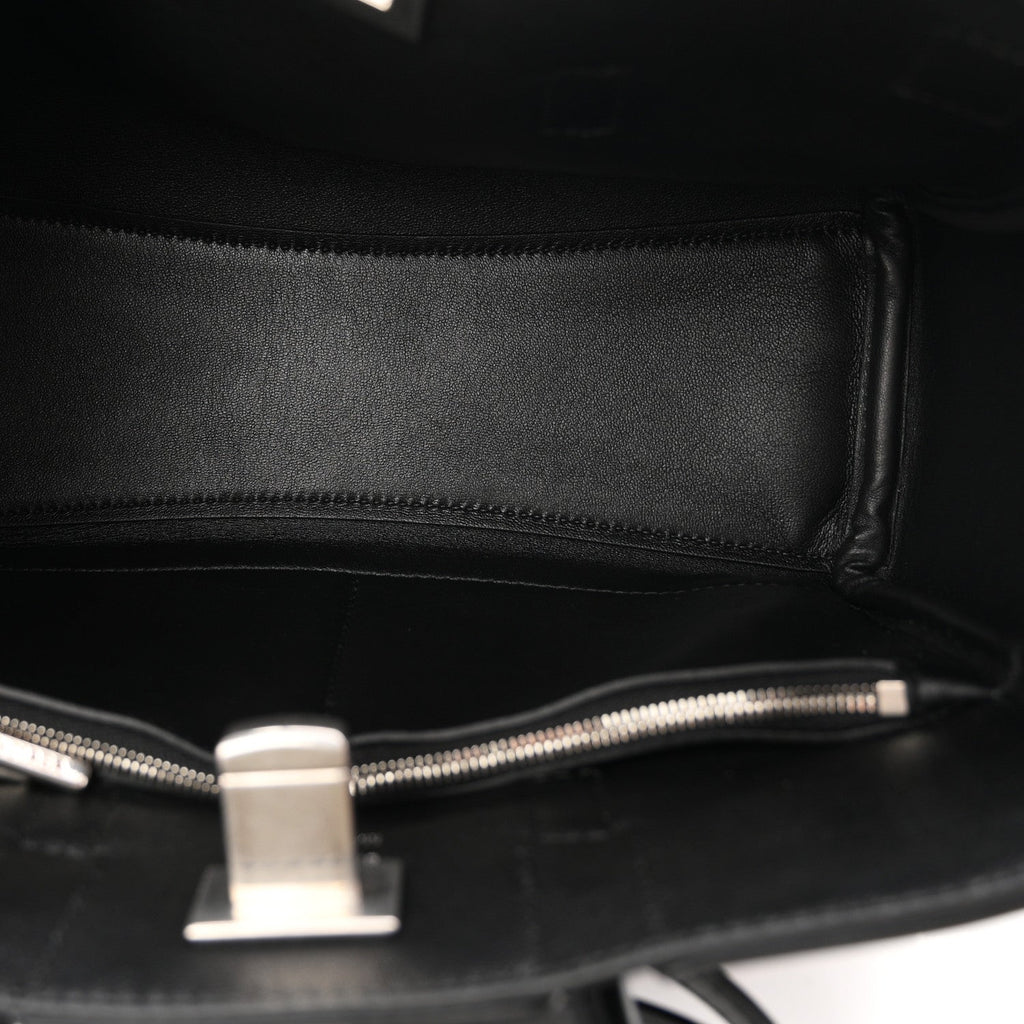 Smooth Calfskin Mini Bel Air Carry All Bag Black