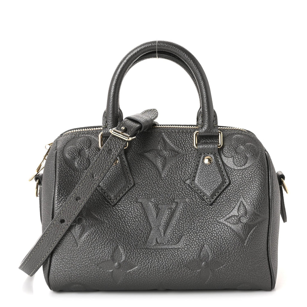 Shimmery Empreinte Monogram Giant Speedy Bandouliere 20 Gun Metal