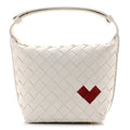 Nappa Intrecciato Heart Candy Wallace White