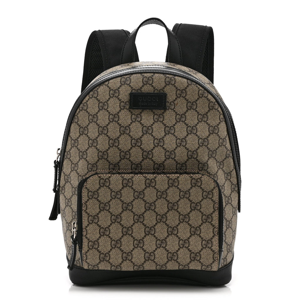 GG Supreme Monogram Small Eden Day Backpack Black