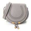 Calfskin Mini Marcie Round Crossbody Bag Cashmere Grey