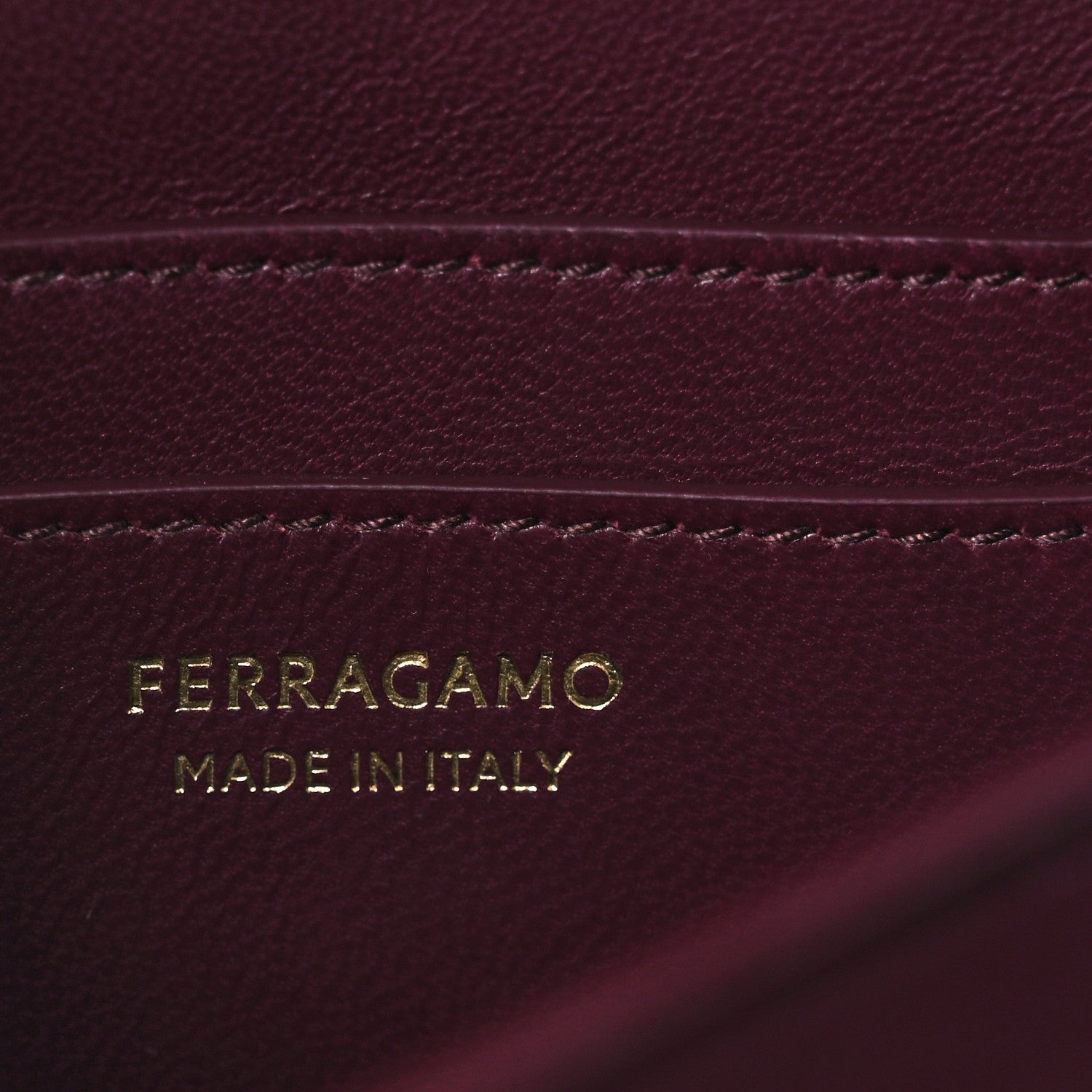 Calfskin Double Gancini Crossbody Plum