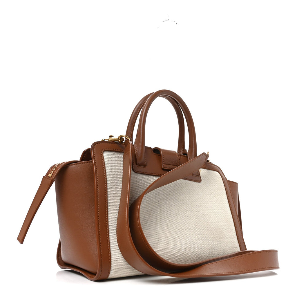 Canvas Calfskin Baby Monogram Downtown Cabas Greggio Brick
