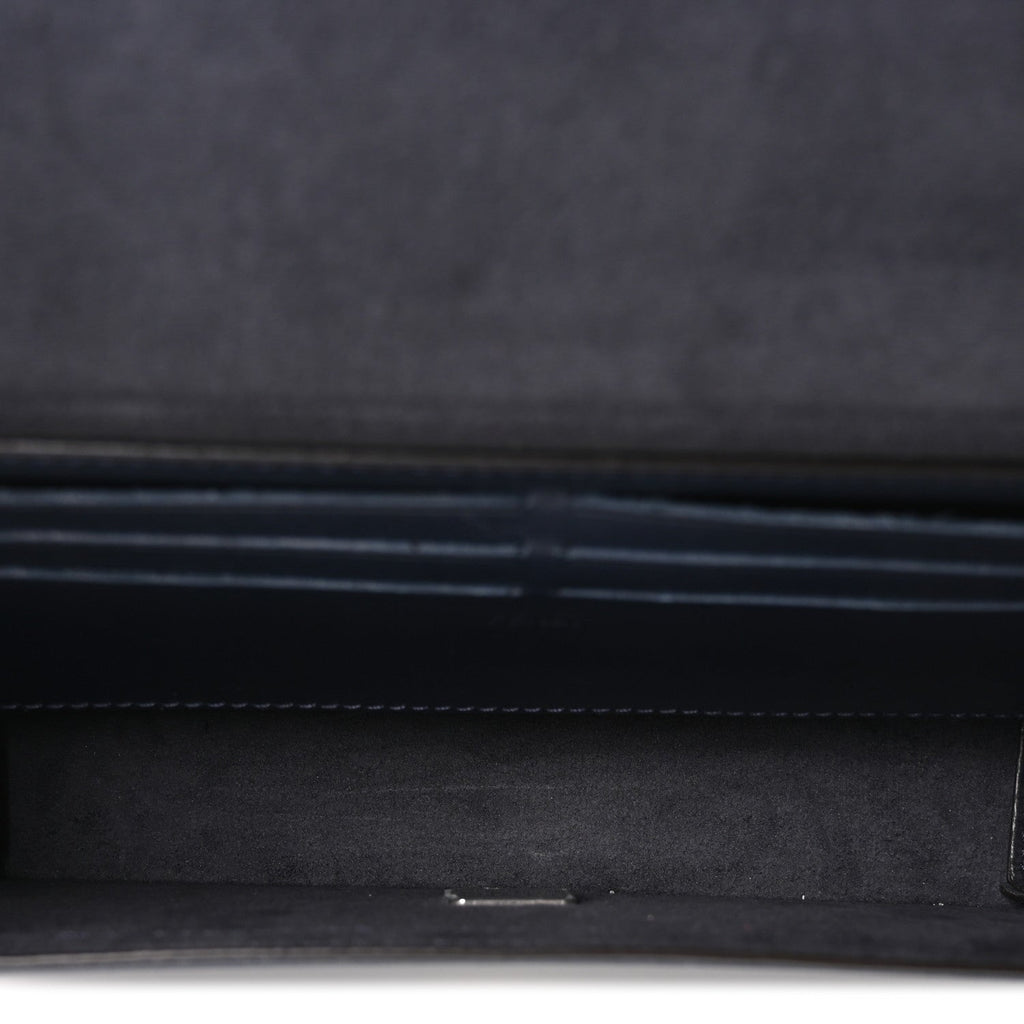 Recycled Fabric Jacquard Vitello King FF 1974 Baguette Soft Trunk  Blue Blue