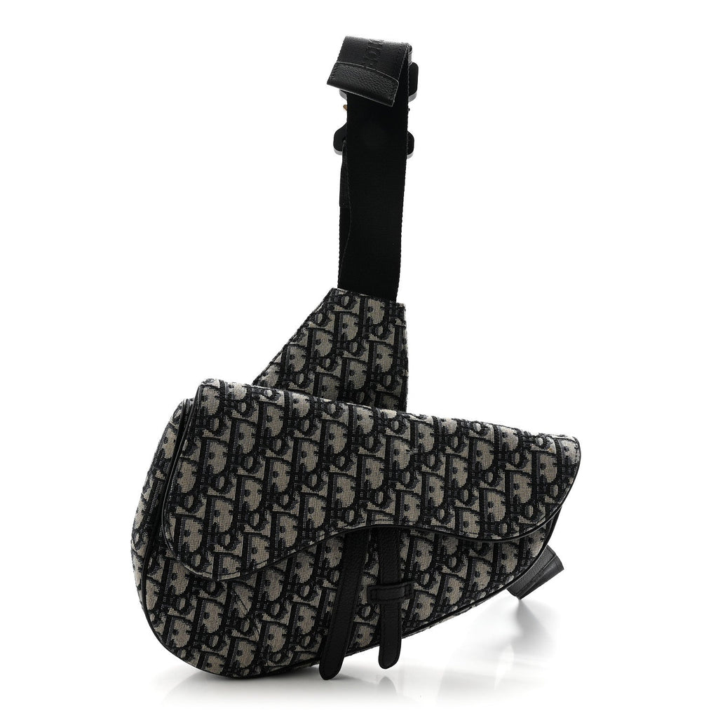 Oblique Mens Saddle Bag Blue