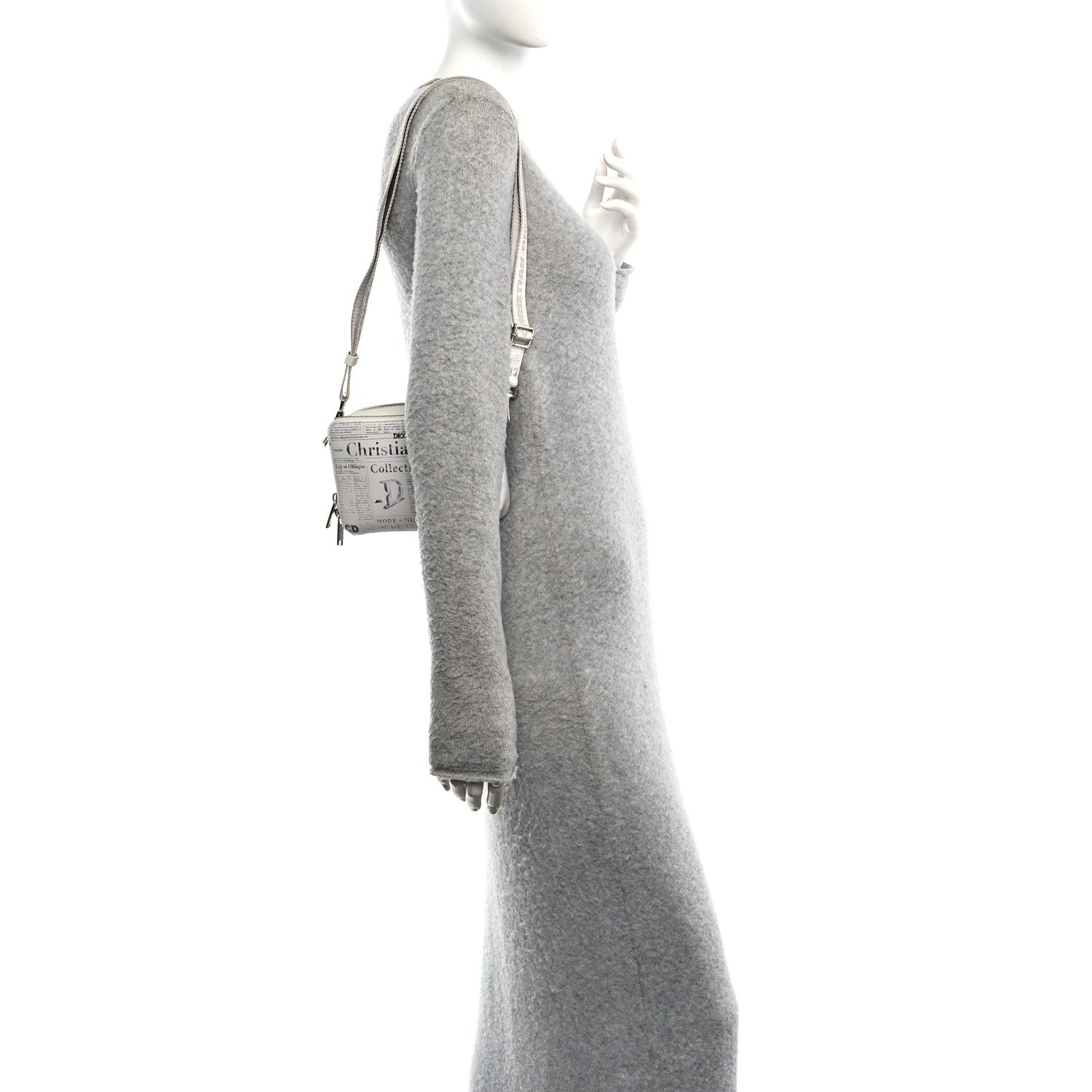 X DANIEL ARSHAM Grained Calfskin Newspaper Messenger White