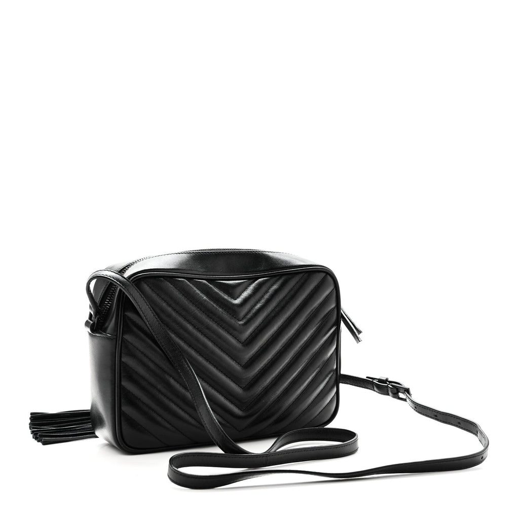 Calfskin Matelasse Monogram Monochrome Lou Camera Bag Black