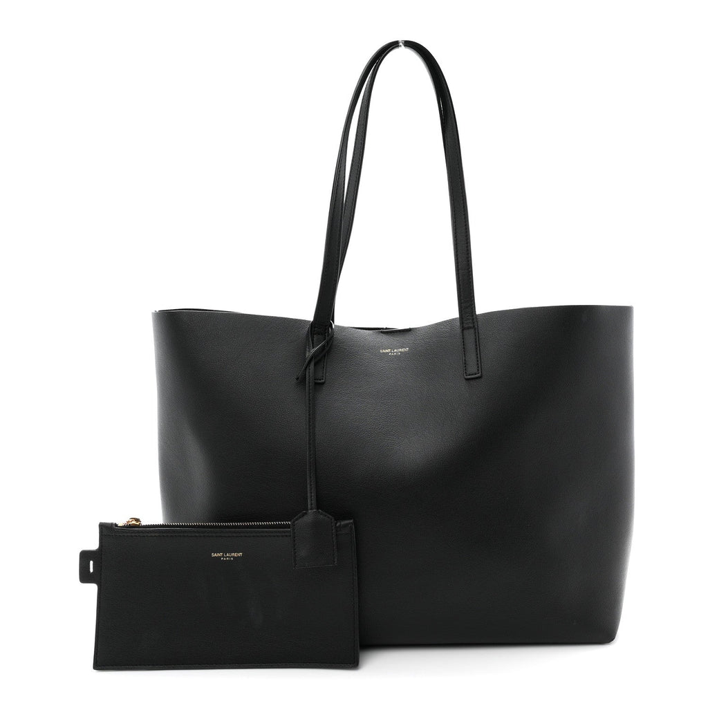 Calfskin Large Shopping Tote Black