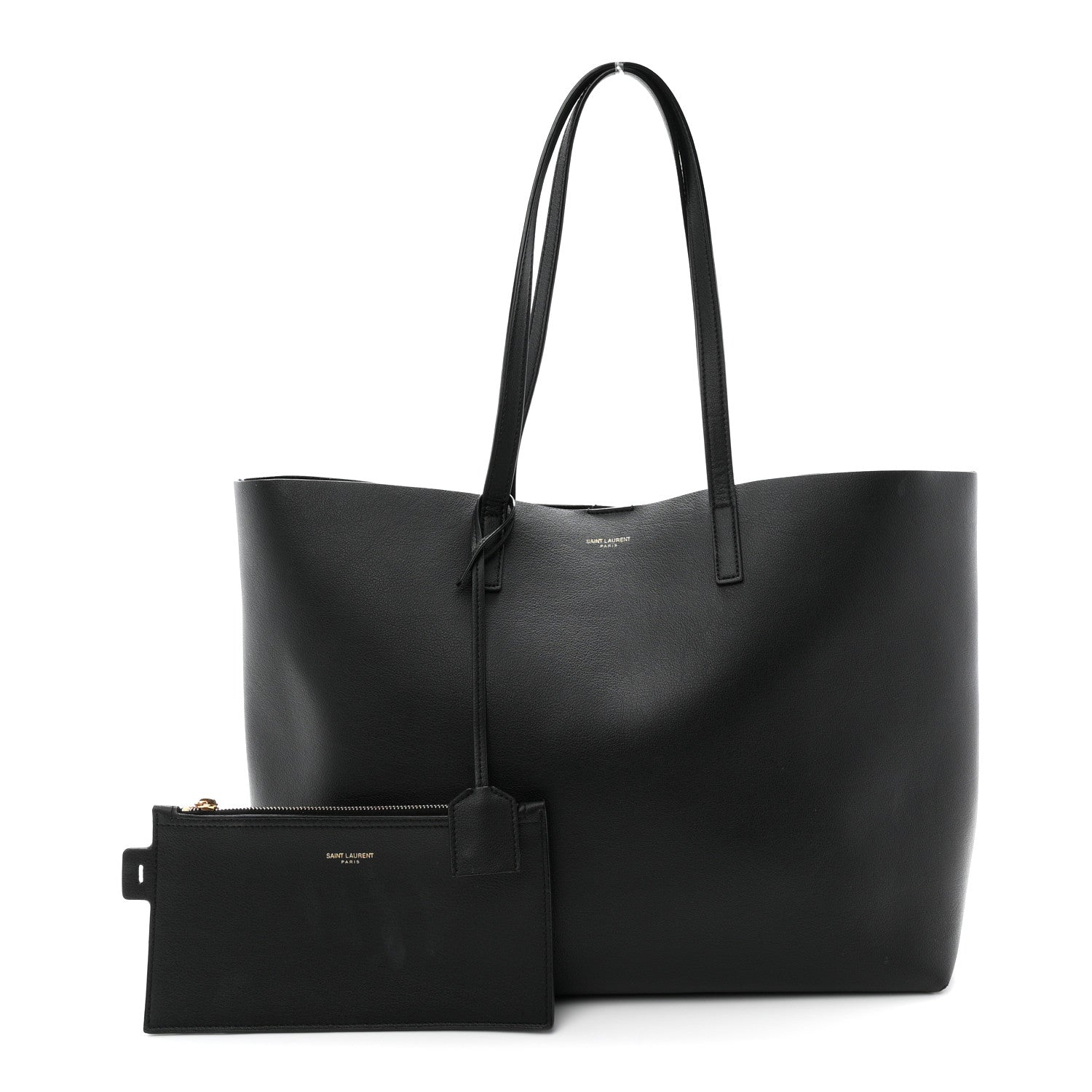 Calfskin Large Shopping Tote Black