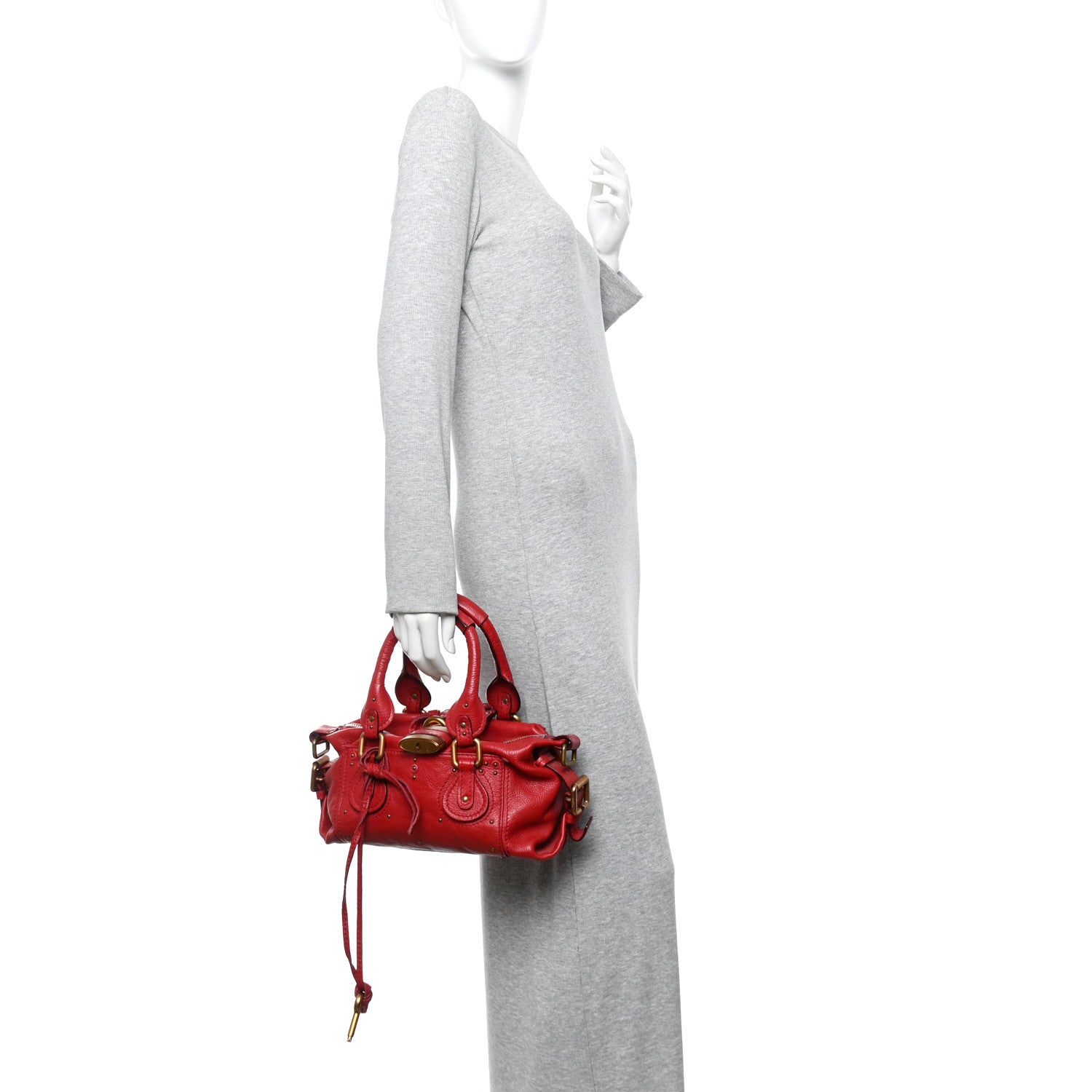 Calfskin Medium Paddington Satchel Rouge