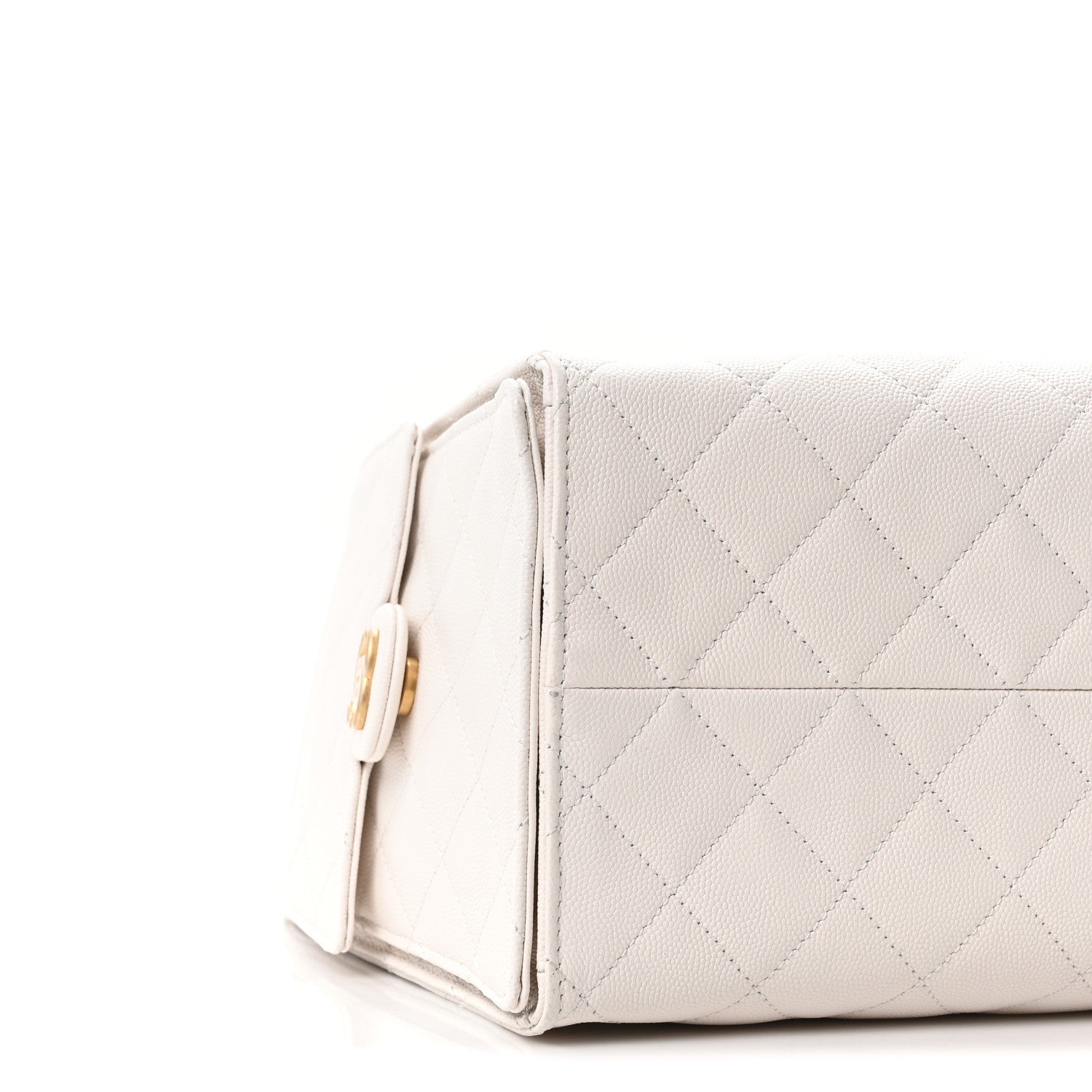 Caviar Quilted Medium Chanel 25 Handbag White