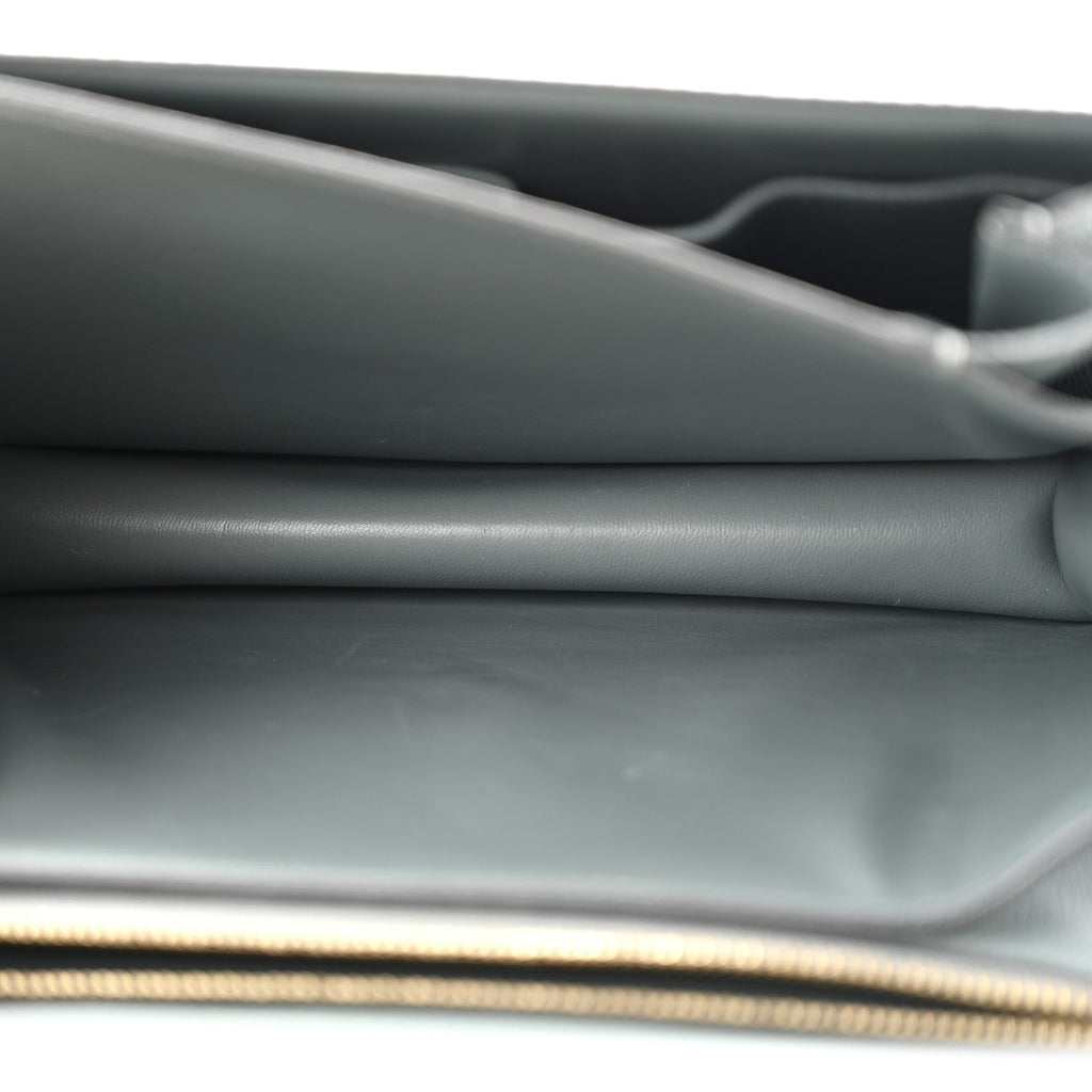 Liege Calfskin Medium Classic Box Flap Bag Storm