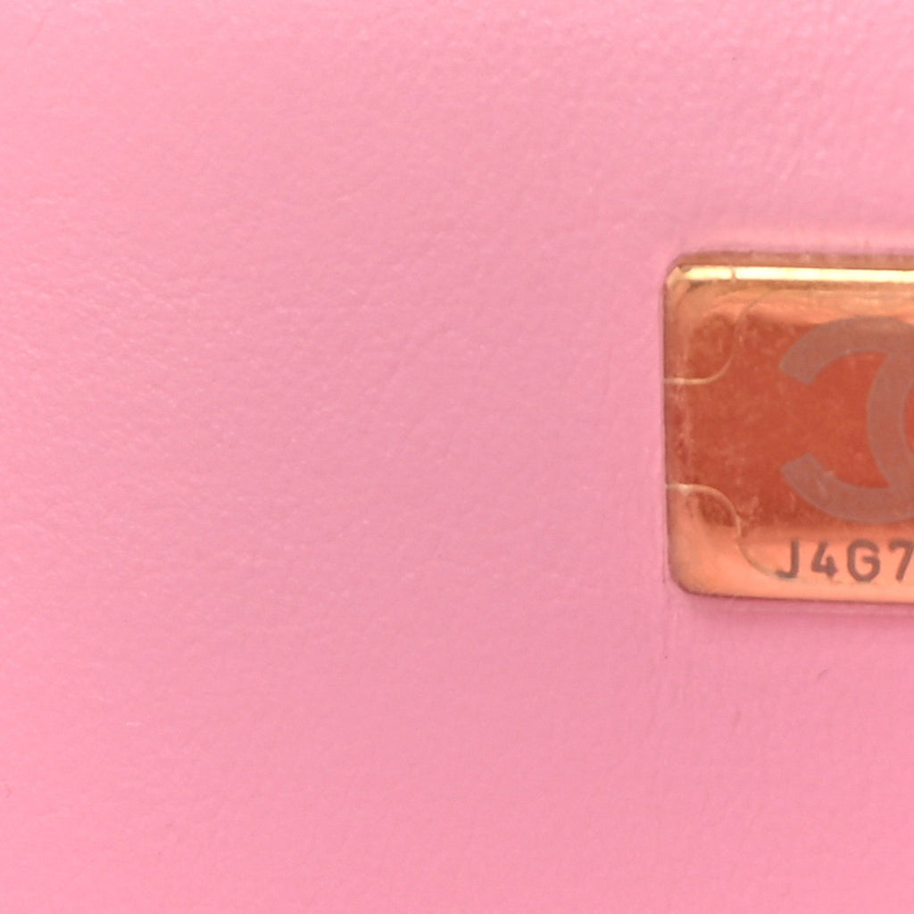 Caviar Quilted Pick Me Up Mini Vanity Case Pink