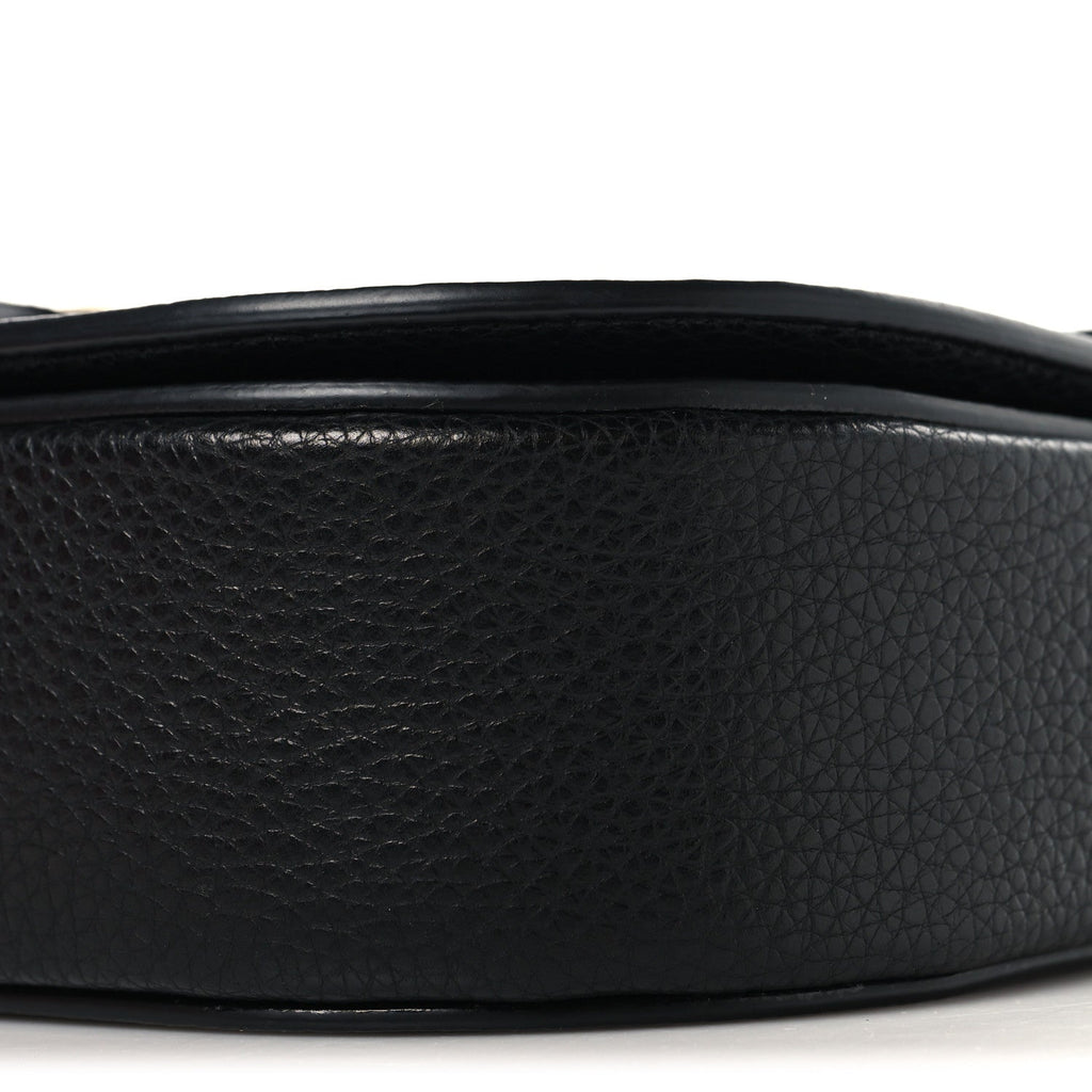 Calfskin Double Gancini Crossbody Black