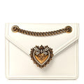 Smooth Calfskin Mini Devotion Envelope Bag White
