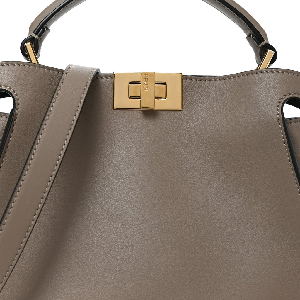 Vitello Tahiti Burro Medium Peekaboo Iconic Essentially Satchel Tortora Black