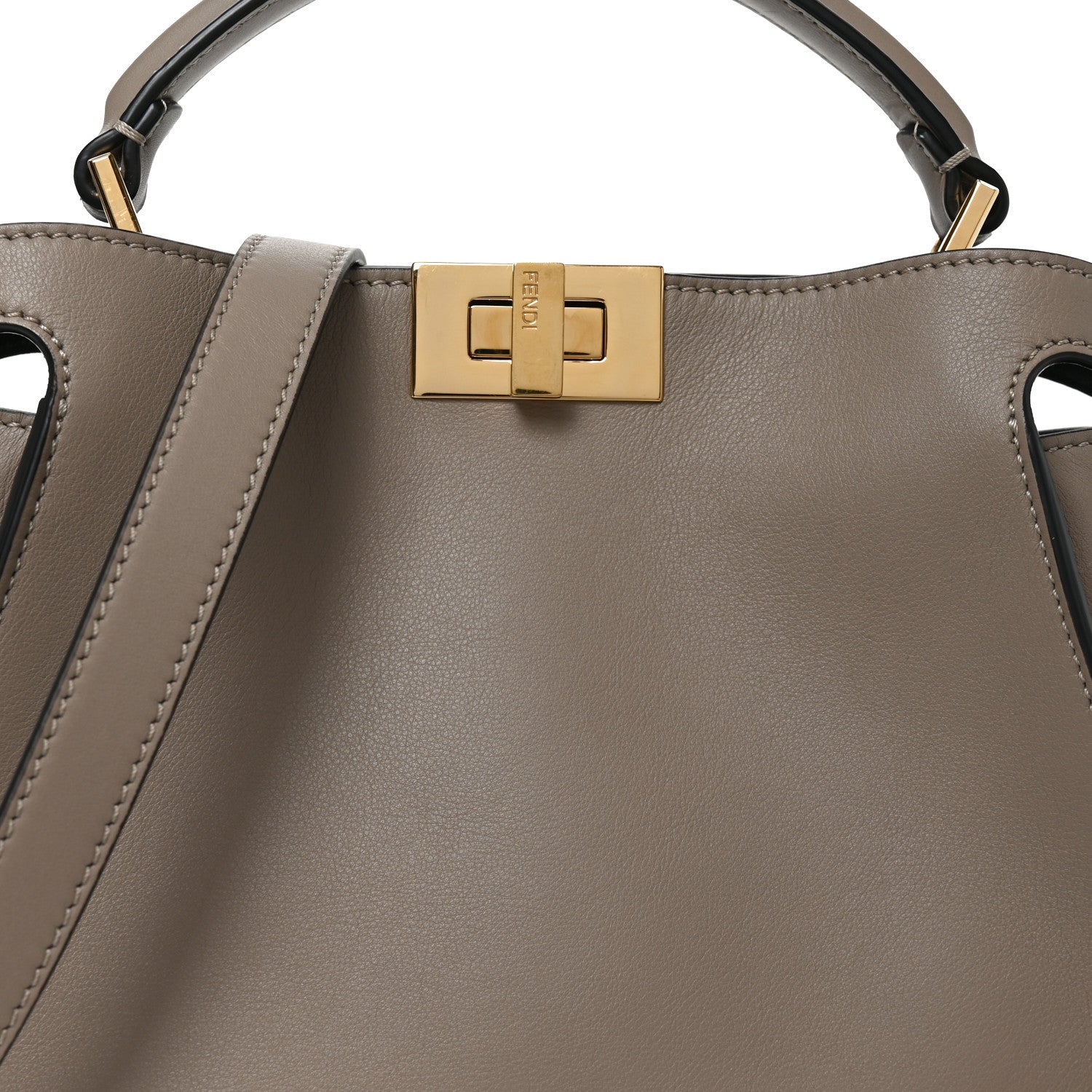 Vitello Tahiti Burro Medium Peekaboo Iconic Essentially Satchel Tortora Black
