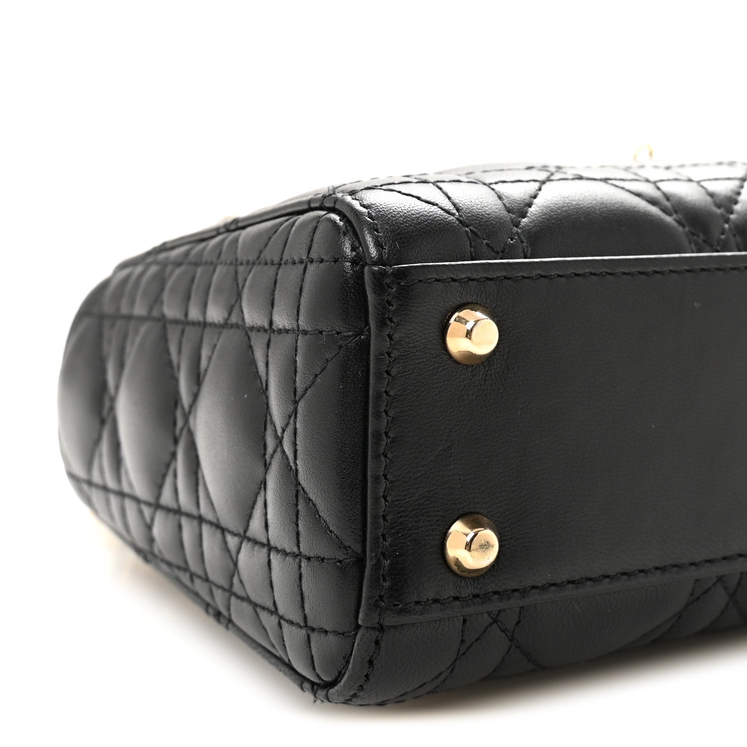 Lambskin Cannage Mini Lady Dior Black