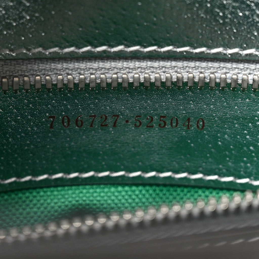 Laminated Textured Dollar Calfskin Good Game Interlocking G Tote Silver
