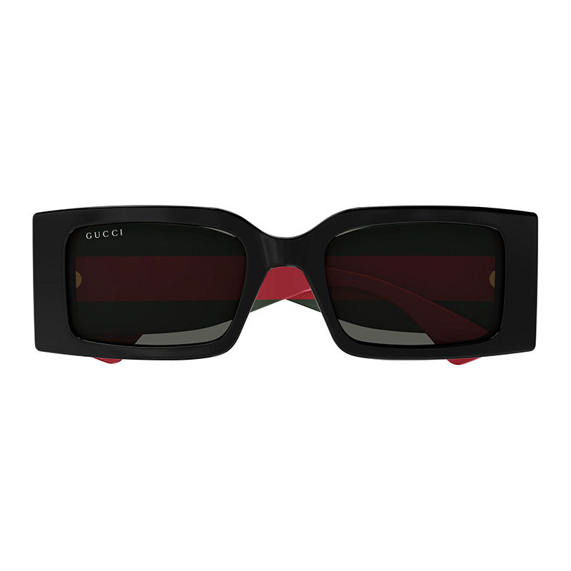 Gucci Sunglasses Square Full Rim, Black Frame and Grey Lens GG1860S001