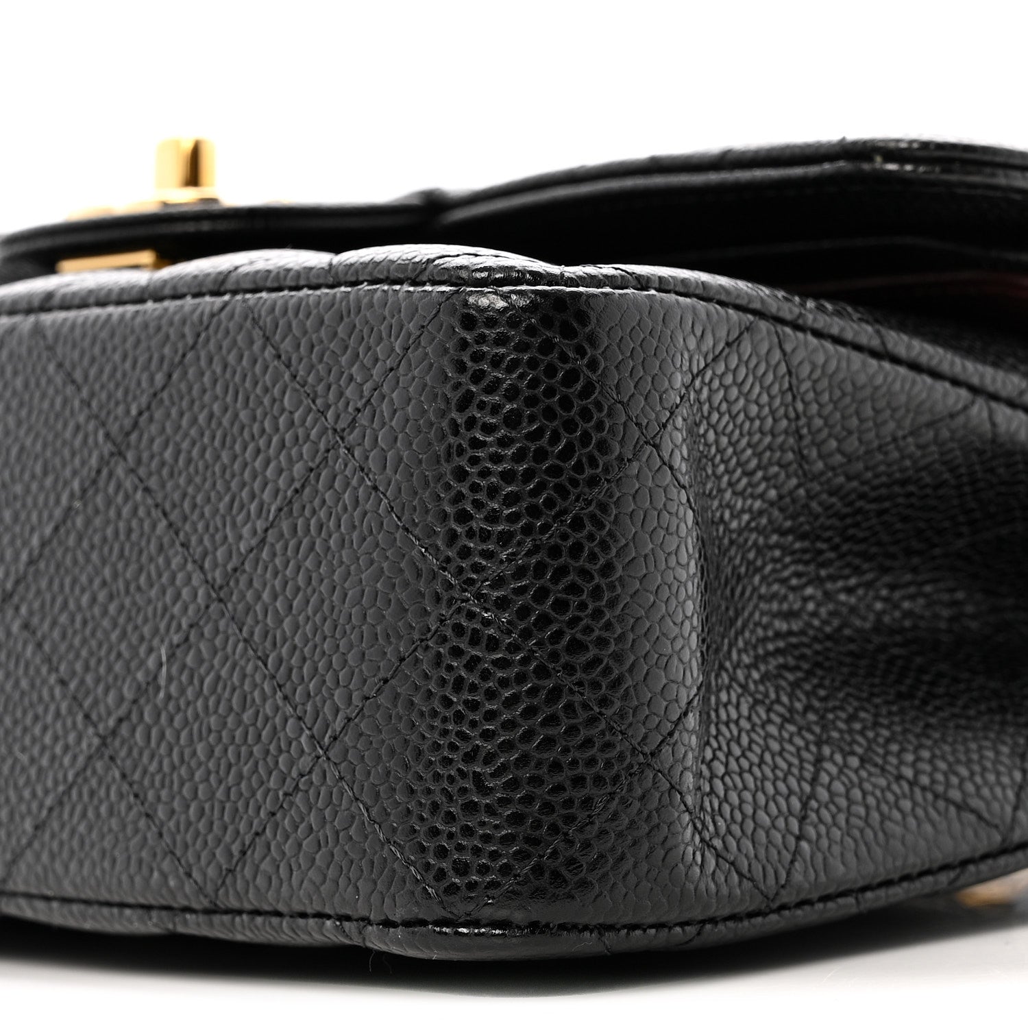 Caviar Quilted Small Double Flap Black