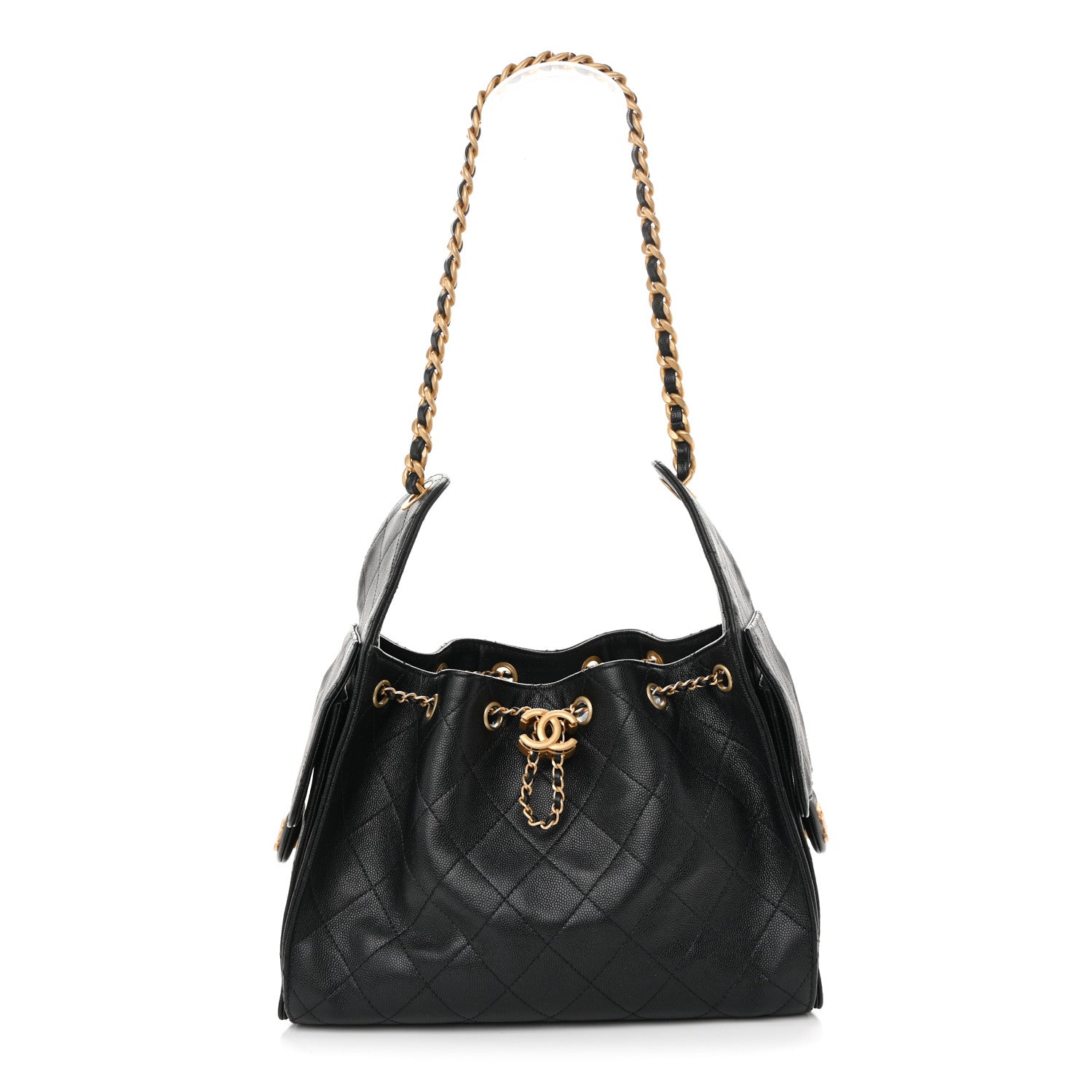 Caviar Quilted Small Chanel 25 Handbag Black