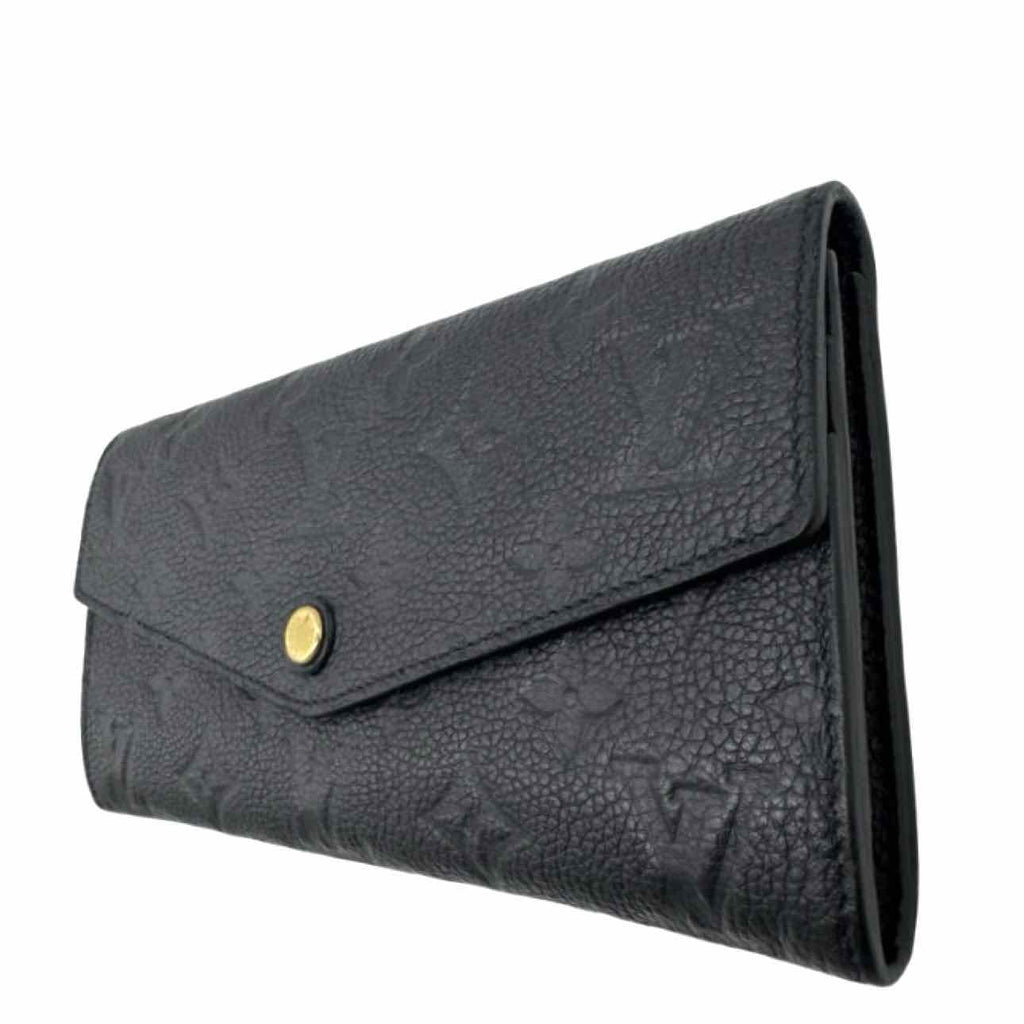 LOUIS VUITTON Empreinte Leather Sarah Wallet Navy