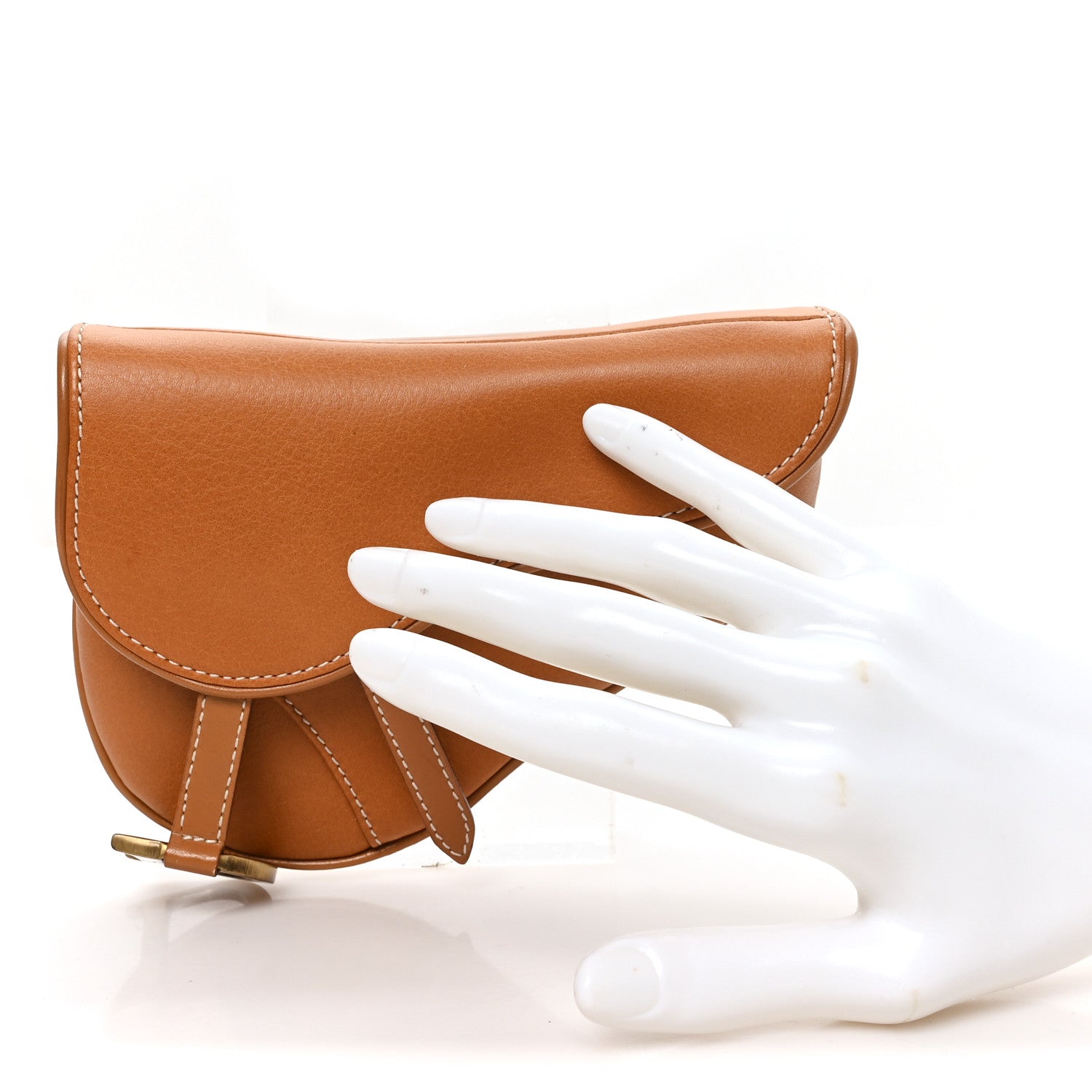 Calfskin Saddle Belt Bag Tan