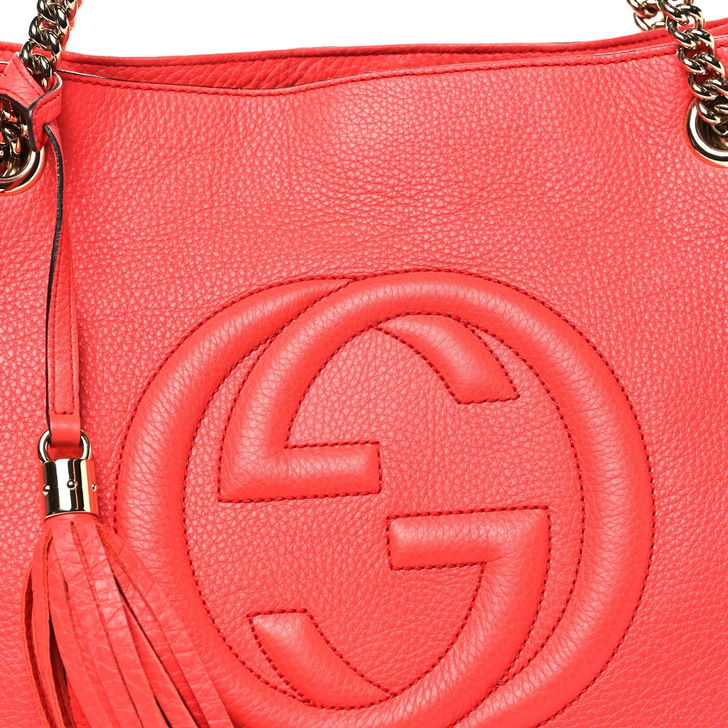 Pebbled Calfskin Medium Soho Chain Shoulder Bag Begonia Pink