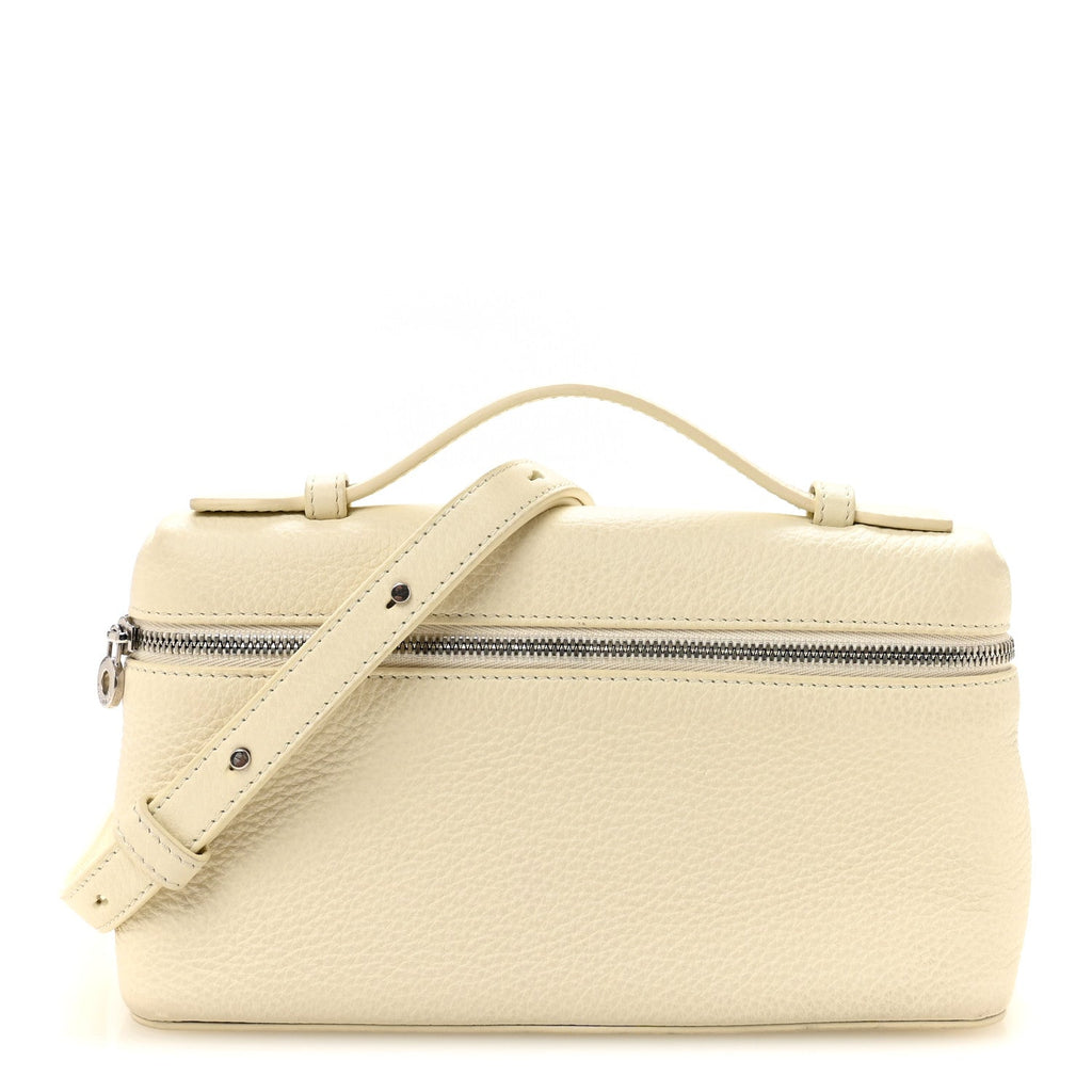 Grained Calfskin L19 Extra Pocket Pouch Whisper White