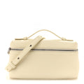 Grained Calfskin L19 Extra Pocket Pouch Whisper White