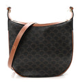 Calfskin Triomphe Canvas Heloise Shoulder Bag Tan