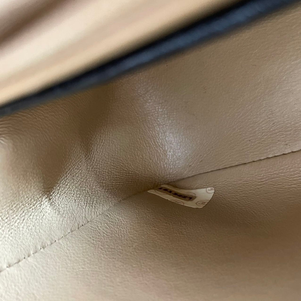 Chanel Vintage Classic Two Tone Mini Square Flap Lamb Beige 1991