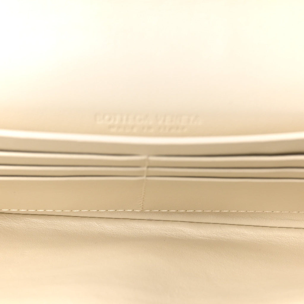 Nappa Intrecciato Long Andiamo Top Handle Clutch Sea Salt