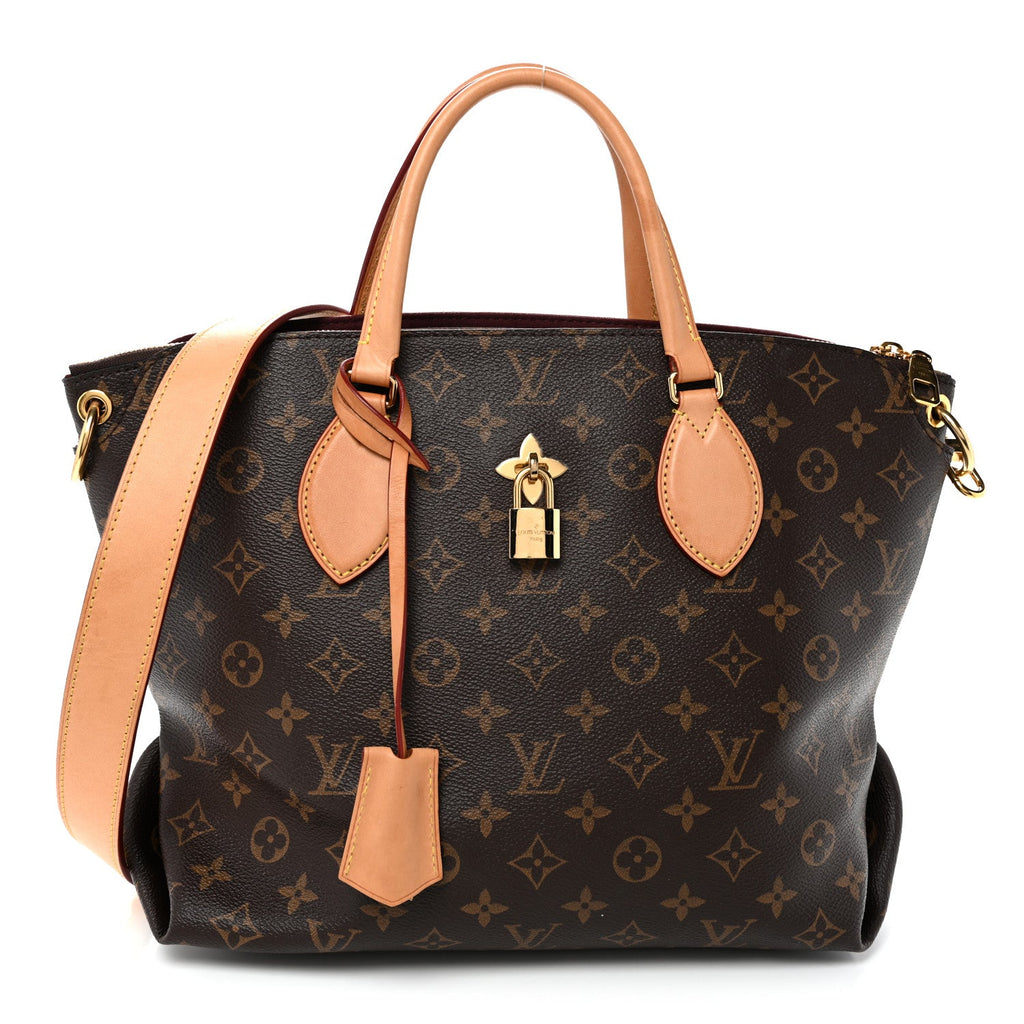Monogram Flower Zipped Tote MM Beige