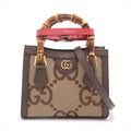 Gucci Brown Jumbo GG Diana Mini Tote Bag [Clearance Sale]