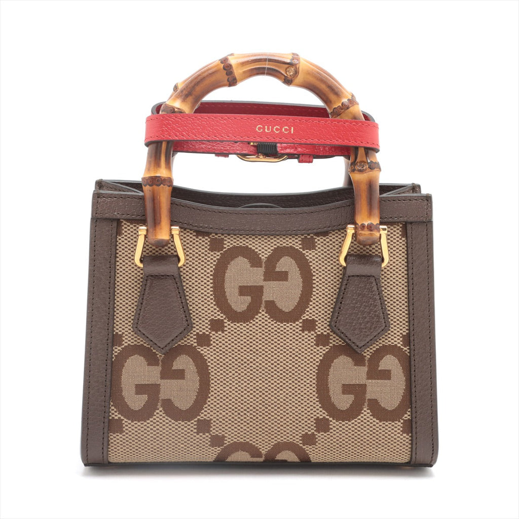 Gucci Brown Jumbo GG Diana Mini Tote Bag [Clearance Sale]