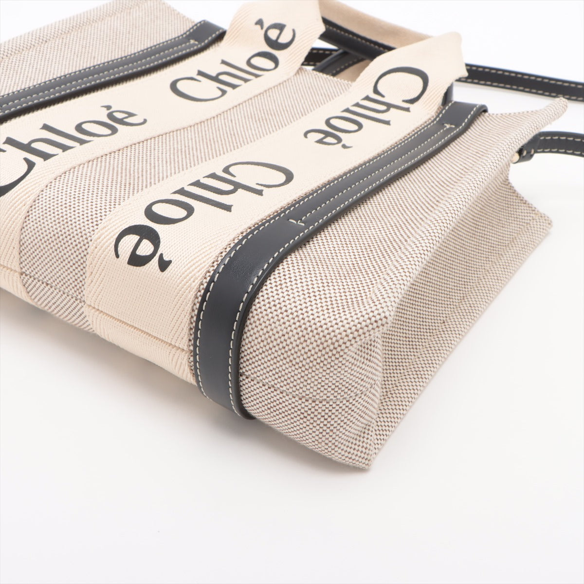 Chloe Black Beige Woody Small Tote Bag [Clearance Sale]