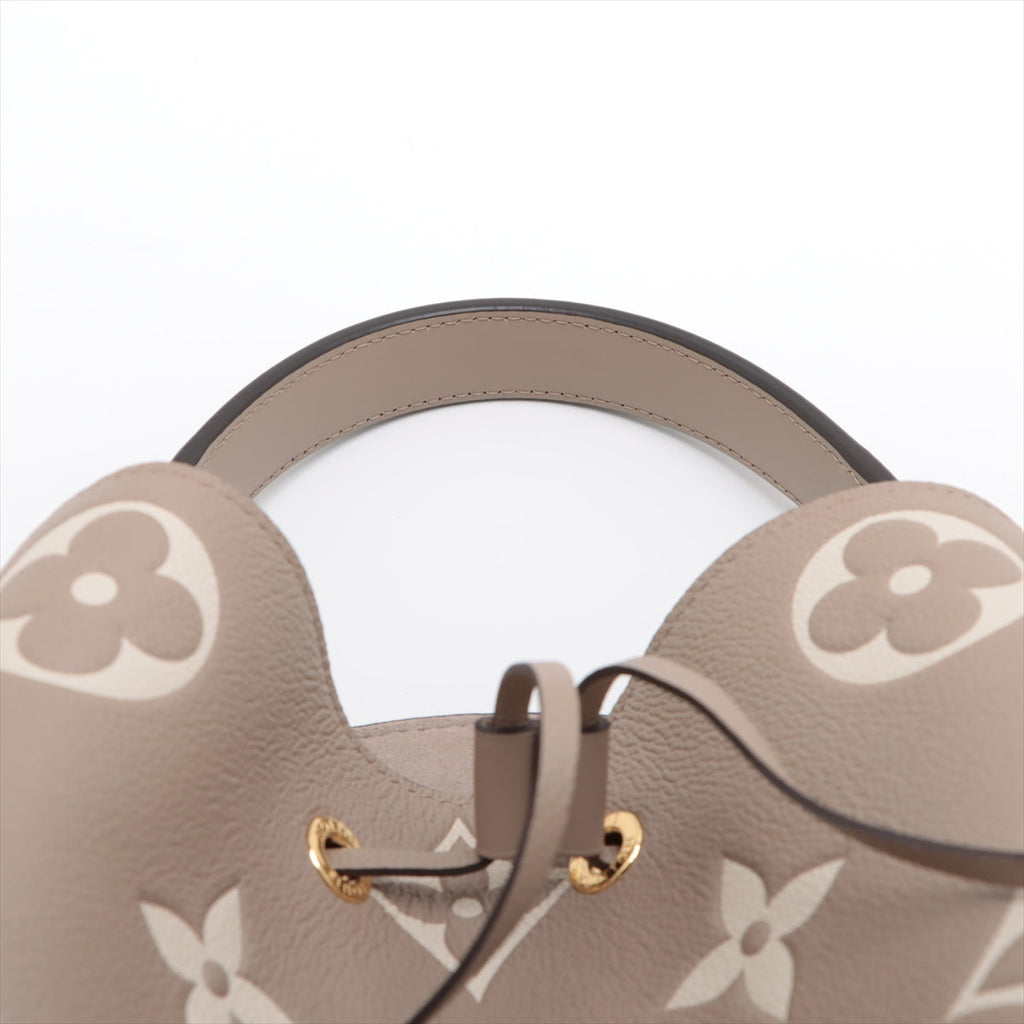 Louis Vuitton Tourterelle Bicolour Monogram Empreinte Leather NeoNoe MM [Rented Out)