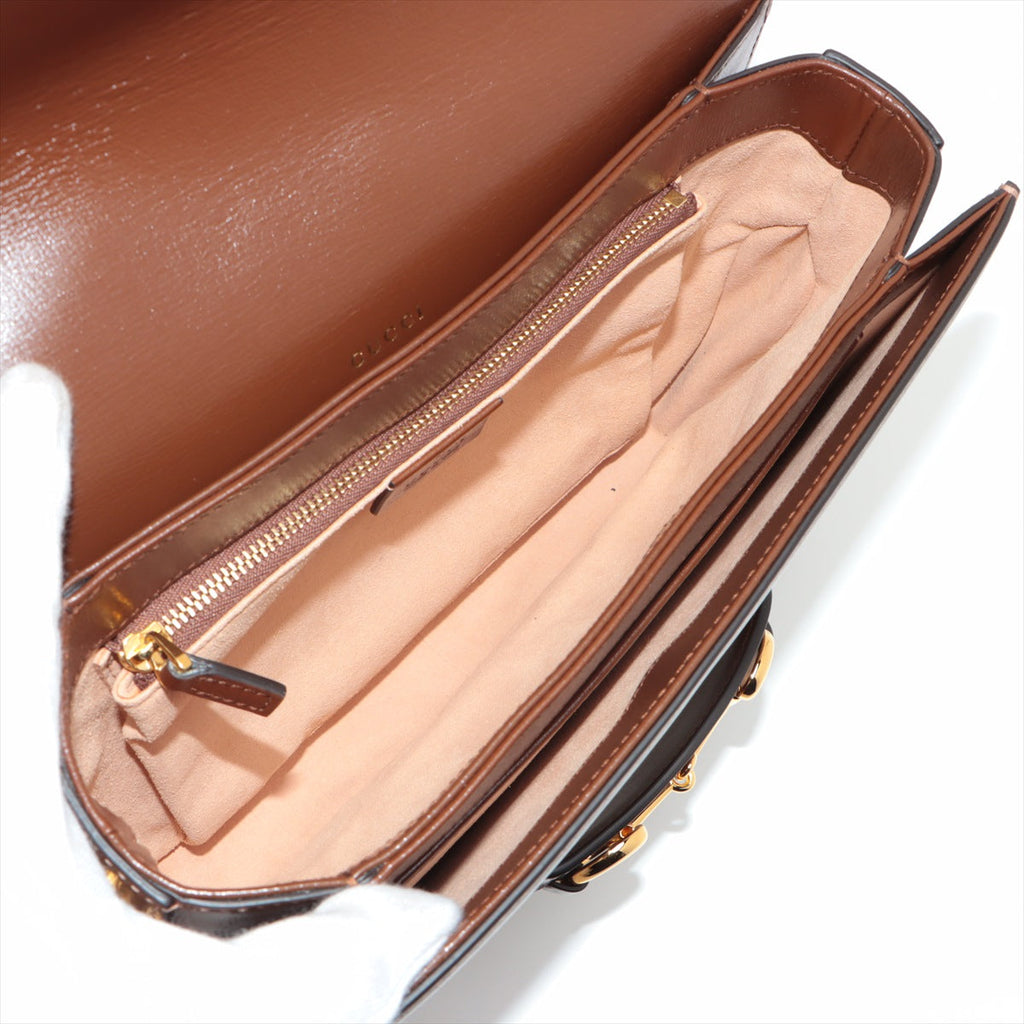 Gucci Brown GG Supreme Horsebit 1955 Shoulder Bag [Clearance Sale]