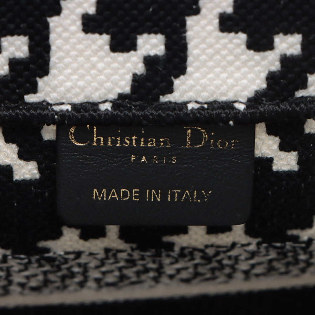 Christian Dior Black X White Canvas Small Book Tote [Clearance Sale]