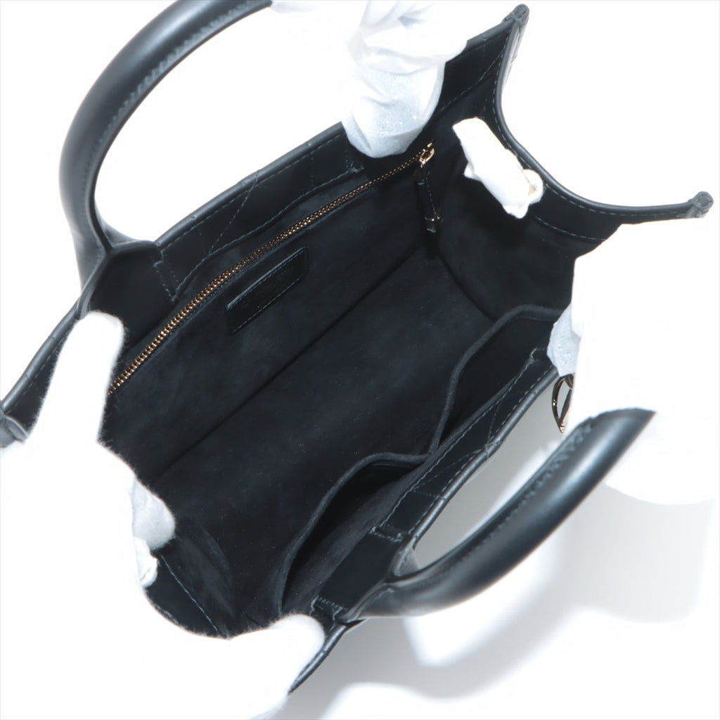 Christian Dior Black Leather Small Book Tote [Clearance Sale]