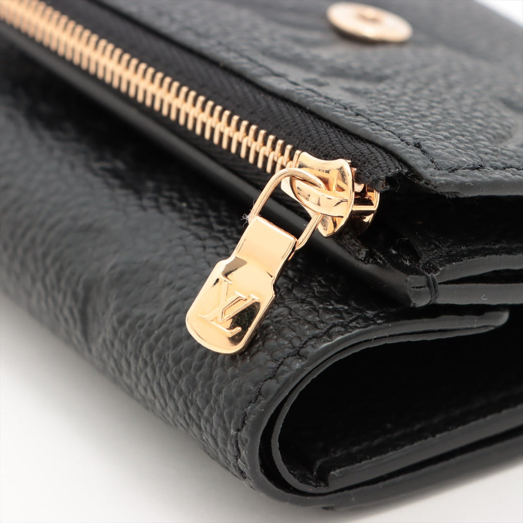 Louis Vuitton Noir Monogram Empreinte Leather Zoe Wallet [Clearance Sale]